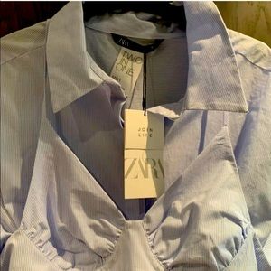 Looking for Zara 2piece poplin shit + bralette
